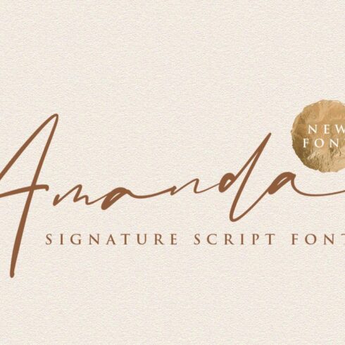 SALE ! Amanda Signature Font cover image.