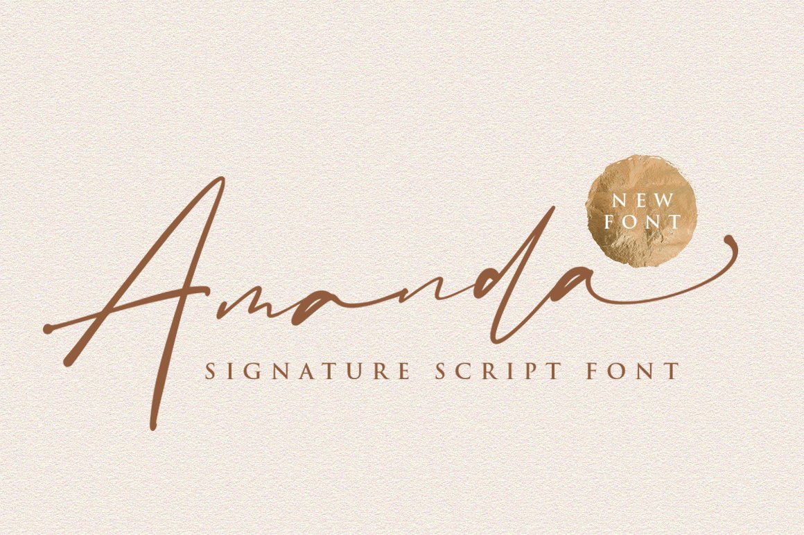 SALE ! Amanda Signature Font cover image.