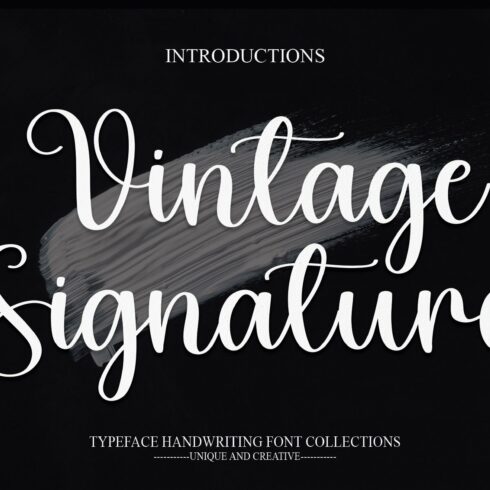 Vintage Signature | Script Font cover image.