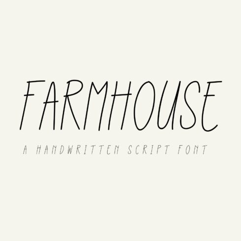 Farmhouse Handwritten Font cover image.