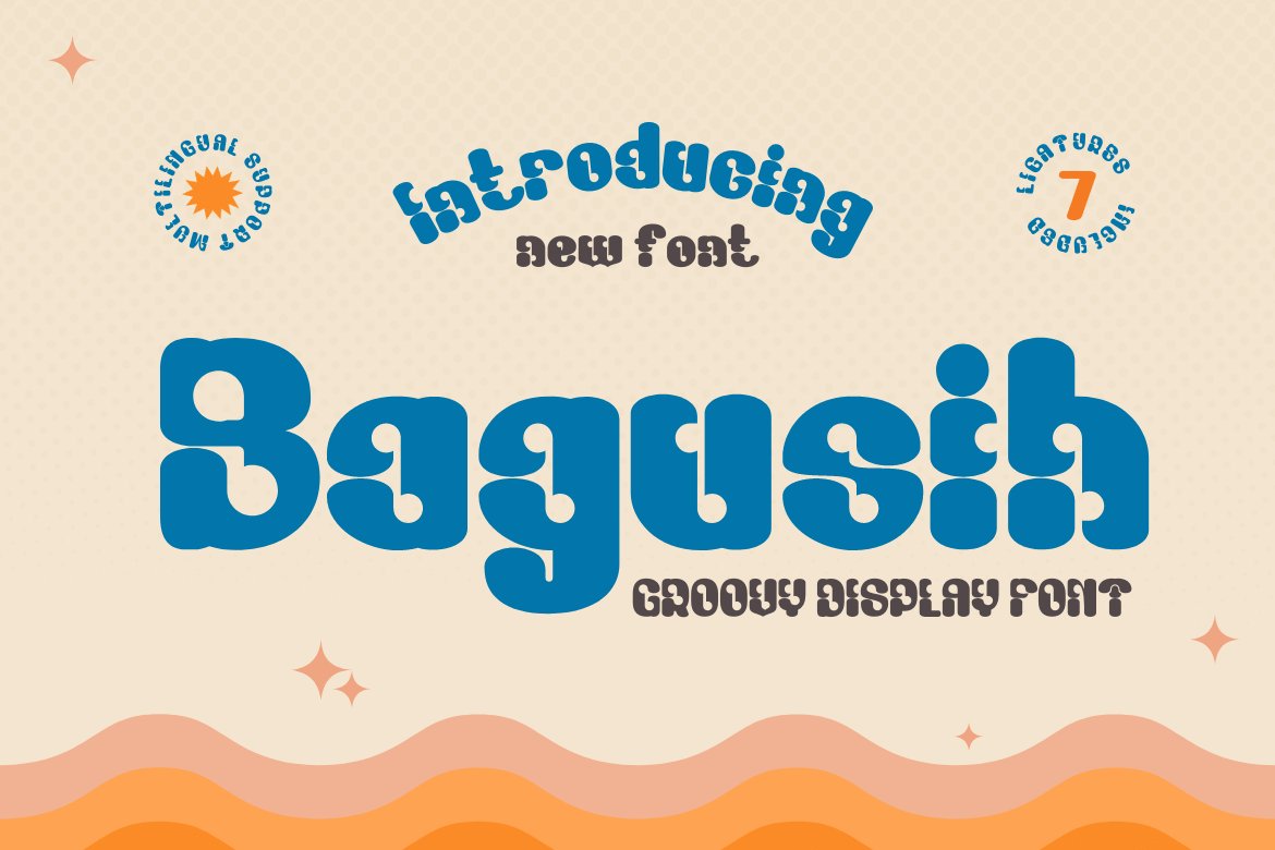 Bagusih | Groovy Retro Font cover image.
