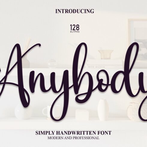 Anybody | Script Font cover image.