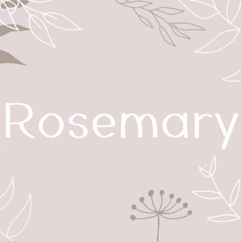 Rosemary cover image.