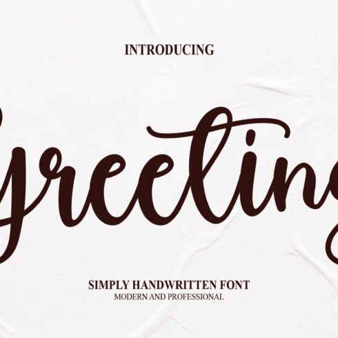 Greeting | Script Font cover image.