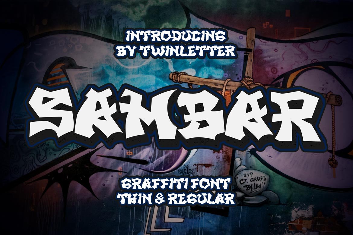 SAMBAR - Graffiti Style Font cover image.