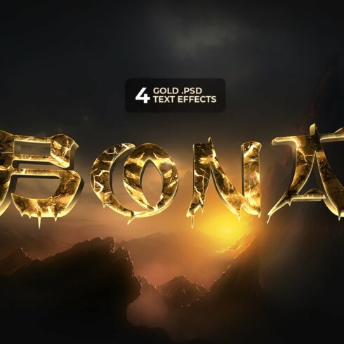 4 Gold Text Effectscover image.