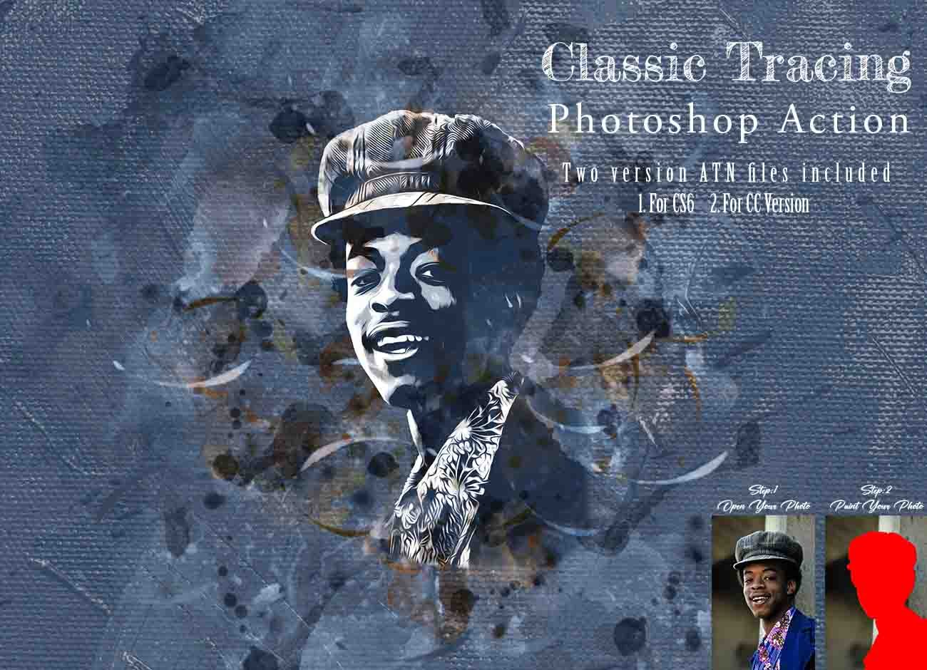 Classic Tracing Photoshop Actioncover image.