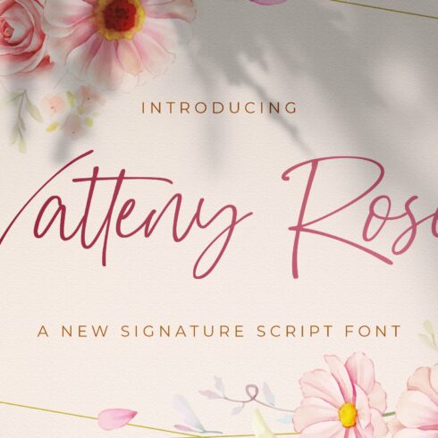 Vatteny Rose - Signature Script Font cover image.