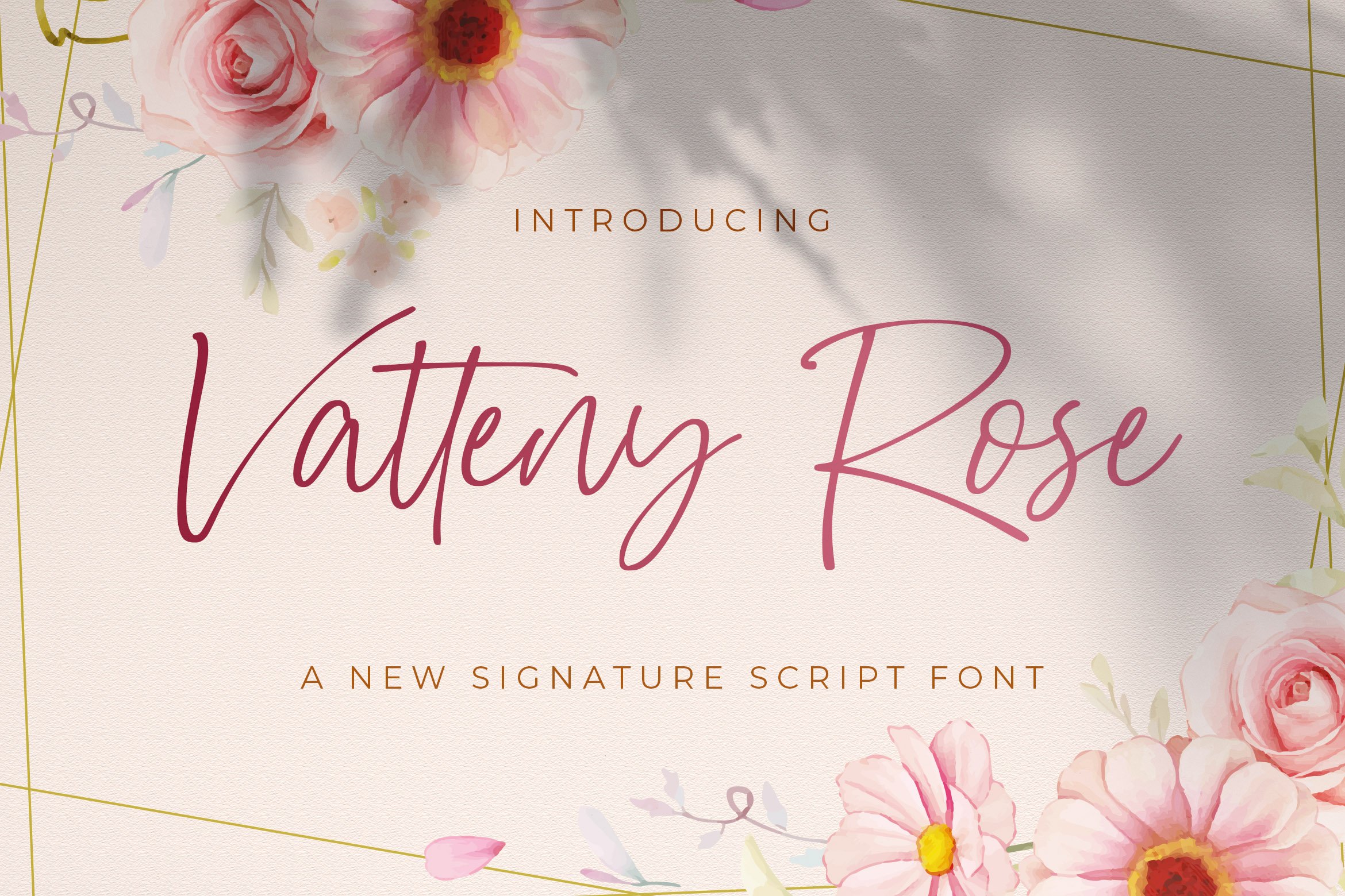 Vatteny Rose - Signature Script Font cover image.