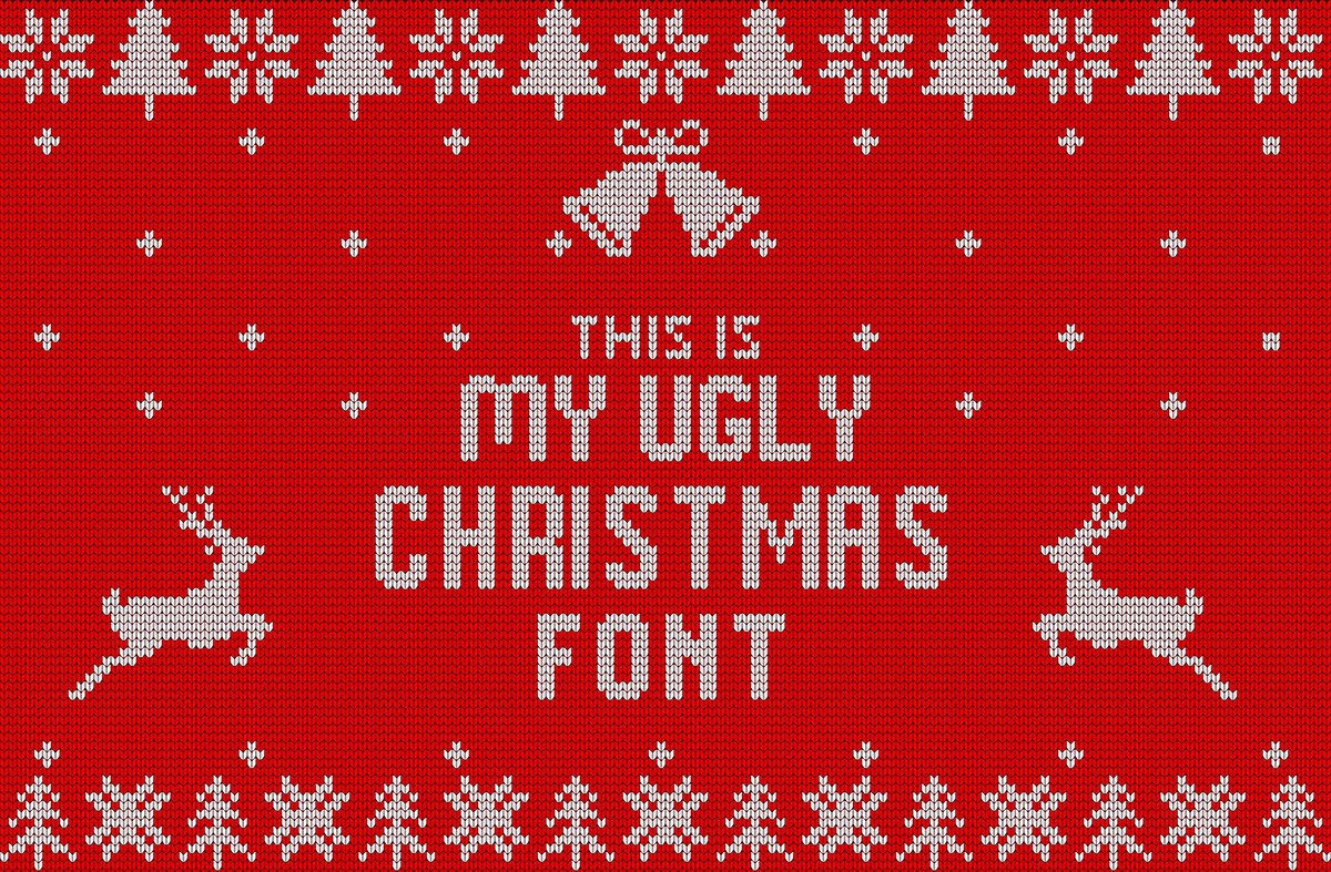 Christmas Knitted Font preview image.