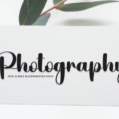 Photography | Script Font cover image.