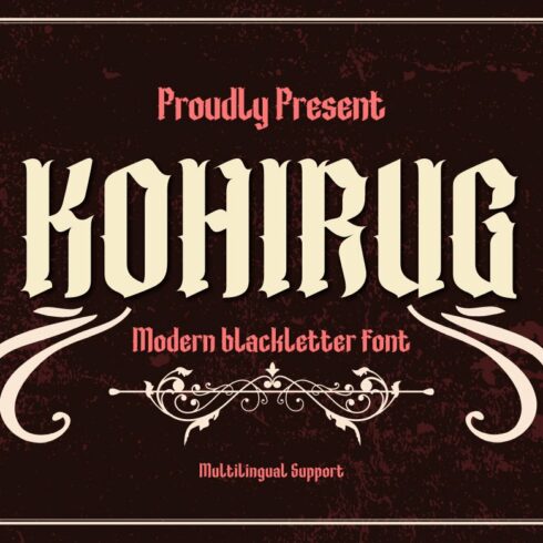 KOHIRUG Blackletter Font cover image.