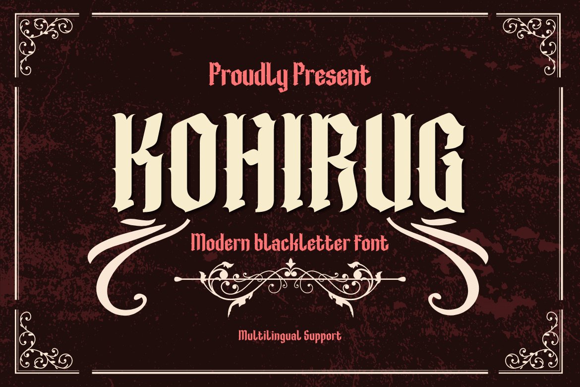 KOHIRUG Blackletter Font cover image.