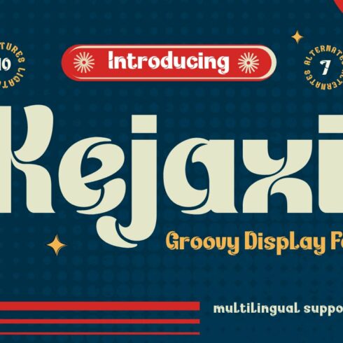 Kejaxi | Groovy Retro Font cover image.