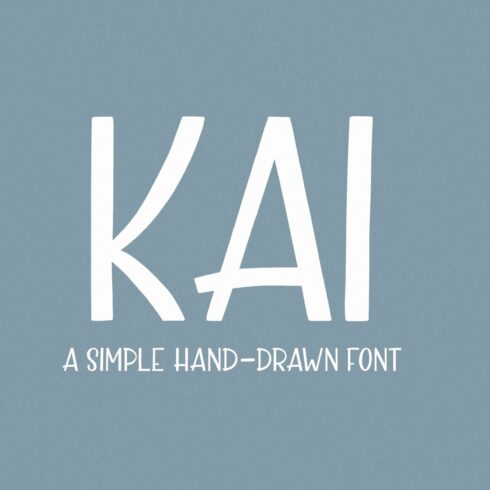 Kai - a simple hand drawn font cover image.