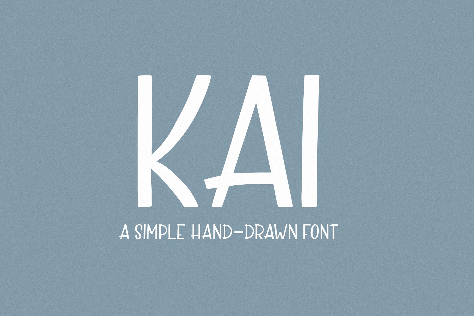 Kai - a simple hand drawn font cover image.