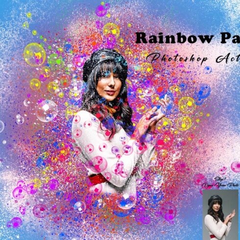 Rainbow Paint Photoshop Actioncover image.