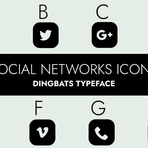 Social Networks Icons Dingbats Font cover image.