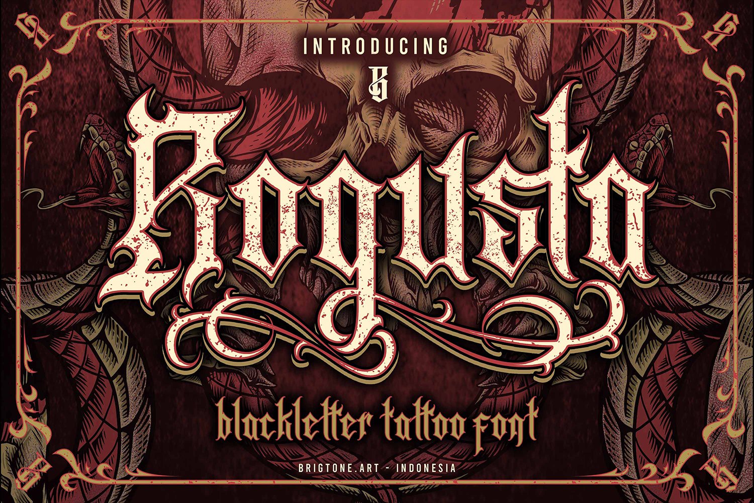 Rogusta - Blackletter Font cover image.