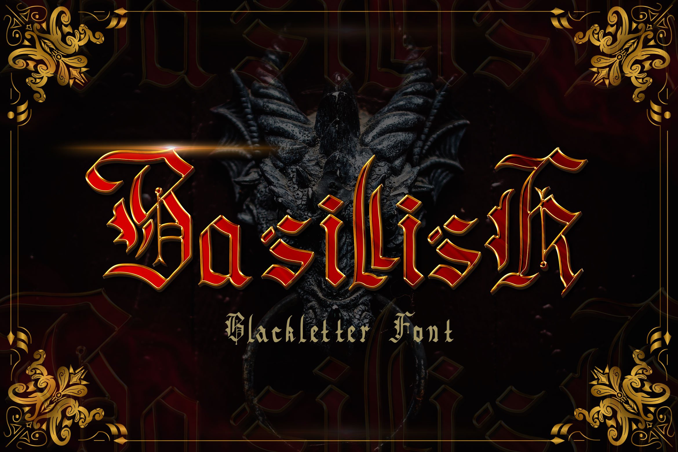 Basillisk - Blackletter Font cover image.