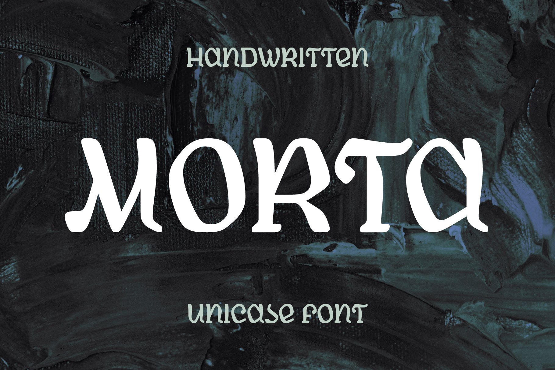 A handwritten font with a black background.