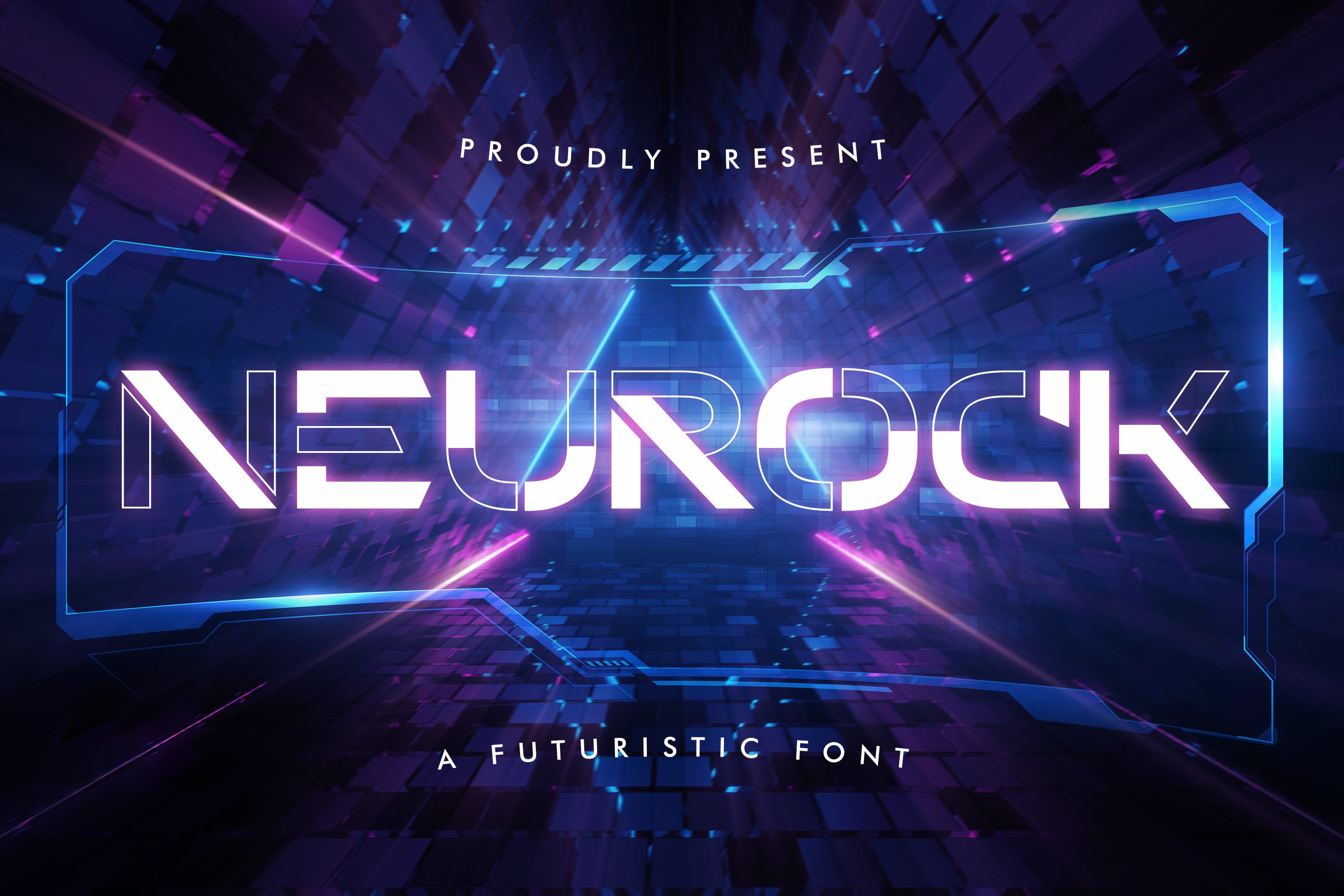 Neurock - A Futuristic Font cover image.