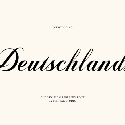 Deutschlands – Old Style Calligraphycover image.