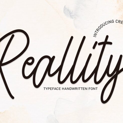 Reallity | Script Font cover image.