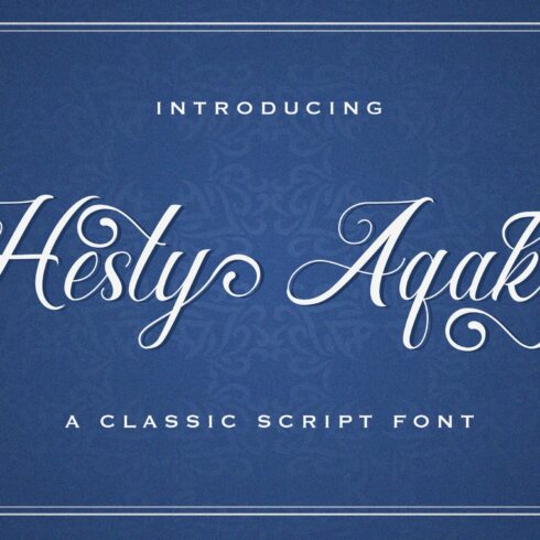 Hesty Aqaky - Modern Script Font cover image.
