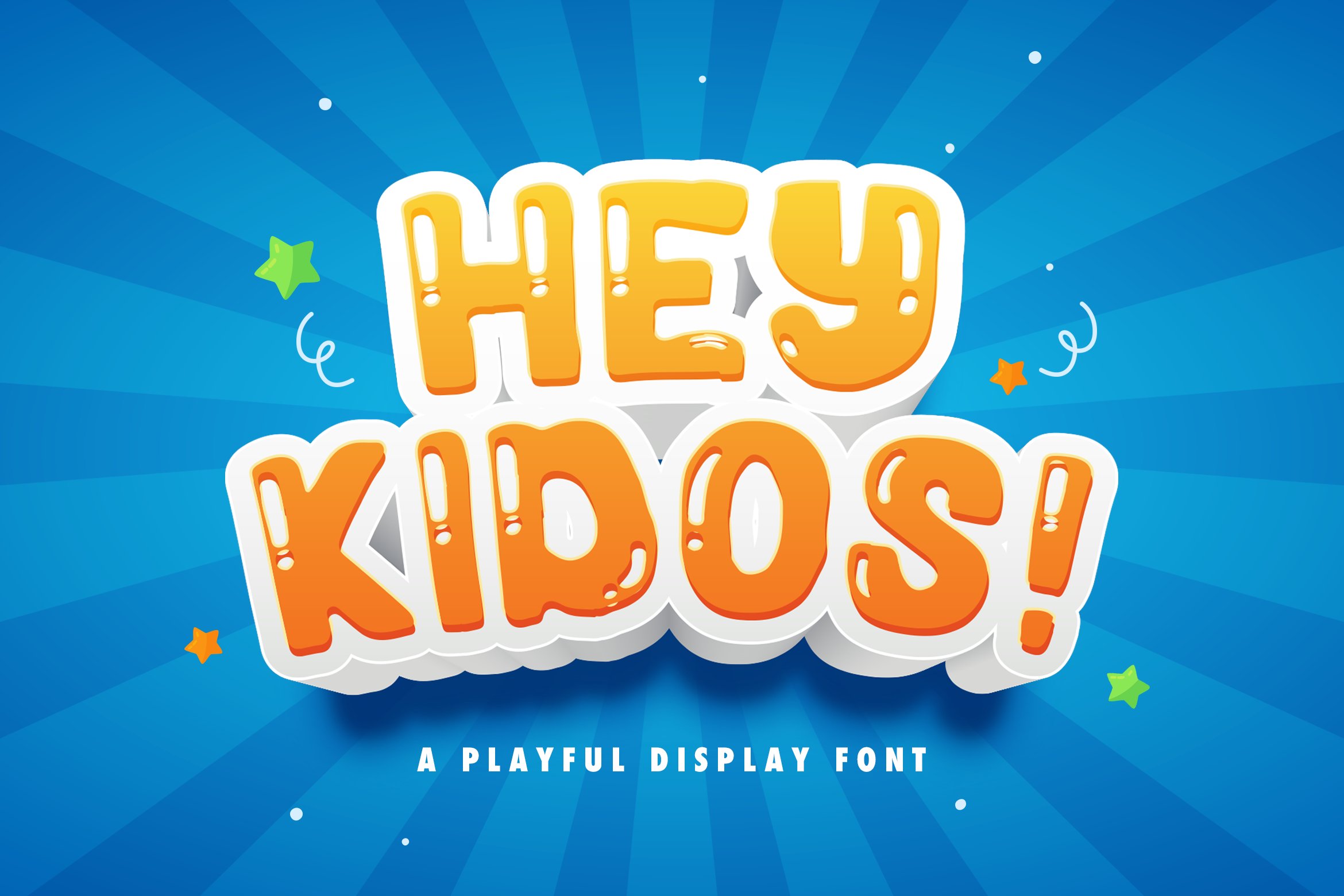 Hey Kidos! - Playful Display Font cover image.