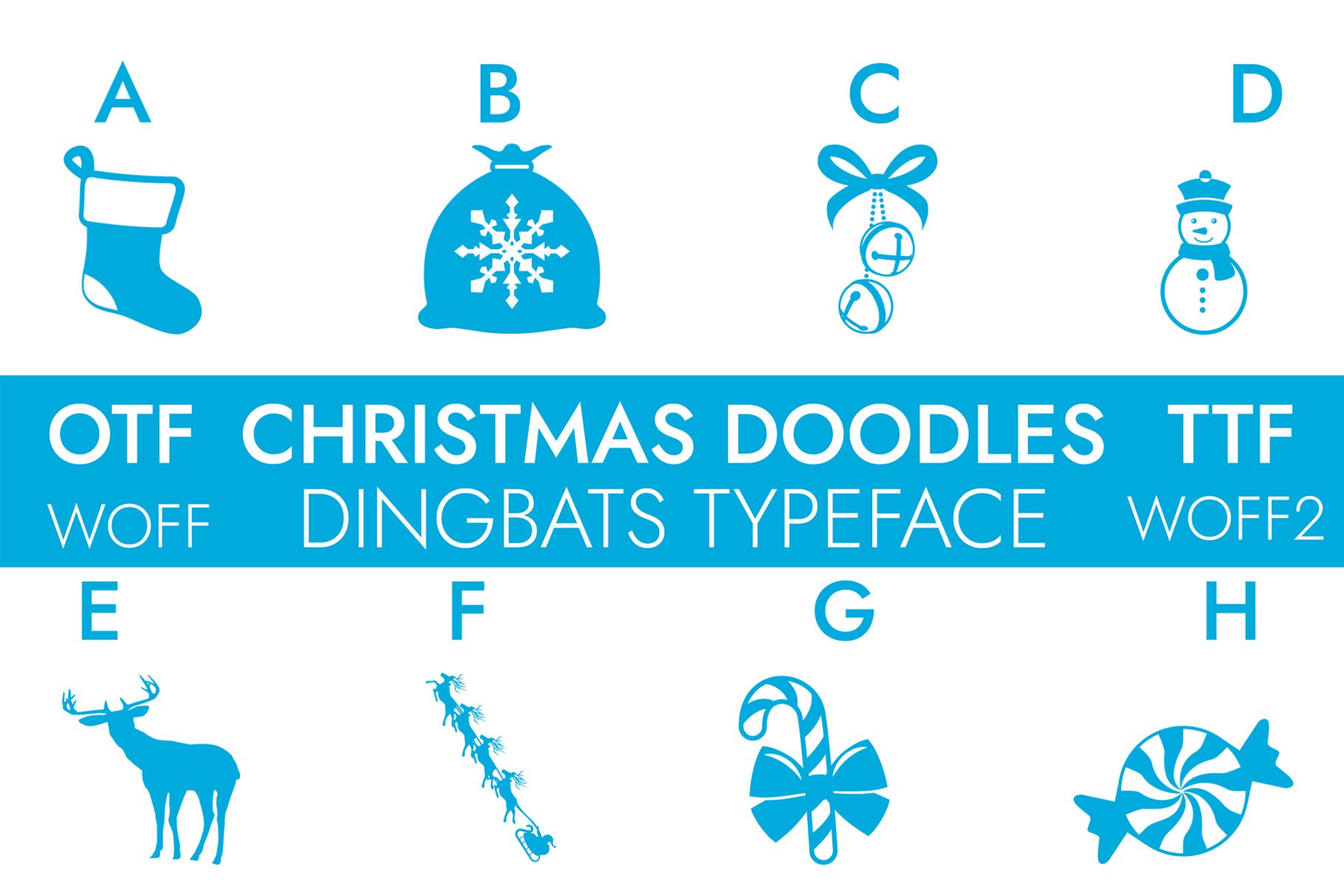 Christmas Doodle Dingbats Font cover image.