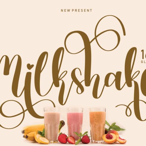 Milkshake | Script font cover image.