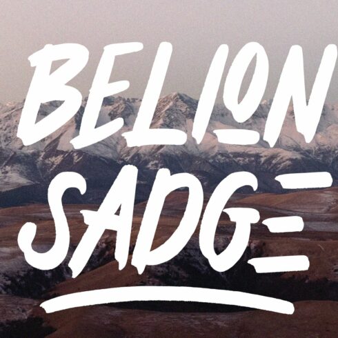 Belion Sadge - Brush Font cover image.