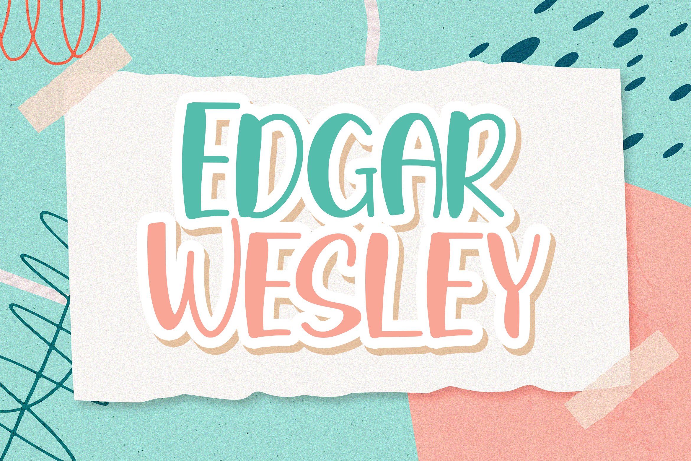 Edgar Wesley - Playful Display Font cover image.