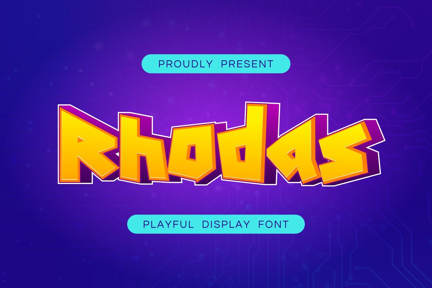 Rhodas - Playful Font cover image.