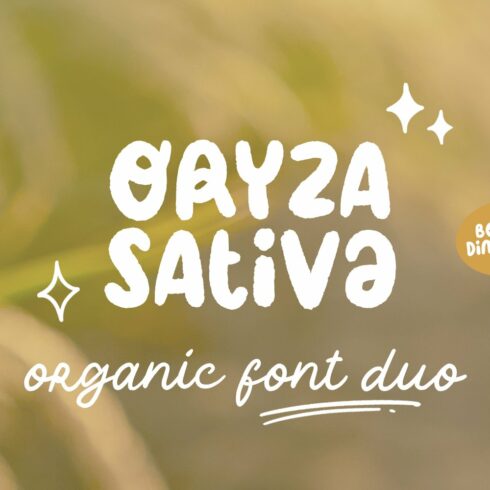 Oryza Sativa - Organic Font Duo cover image.