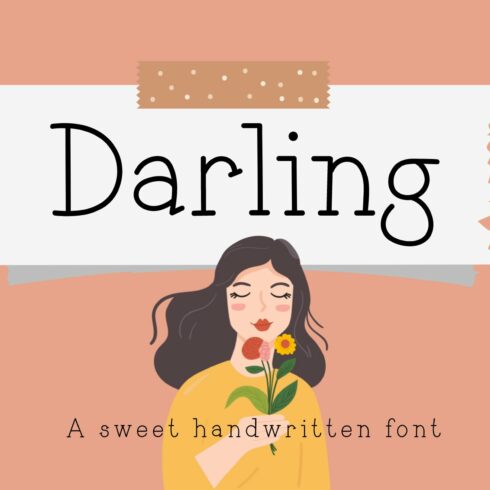 Darling Cute Handwritten Font cover image.