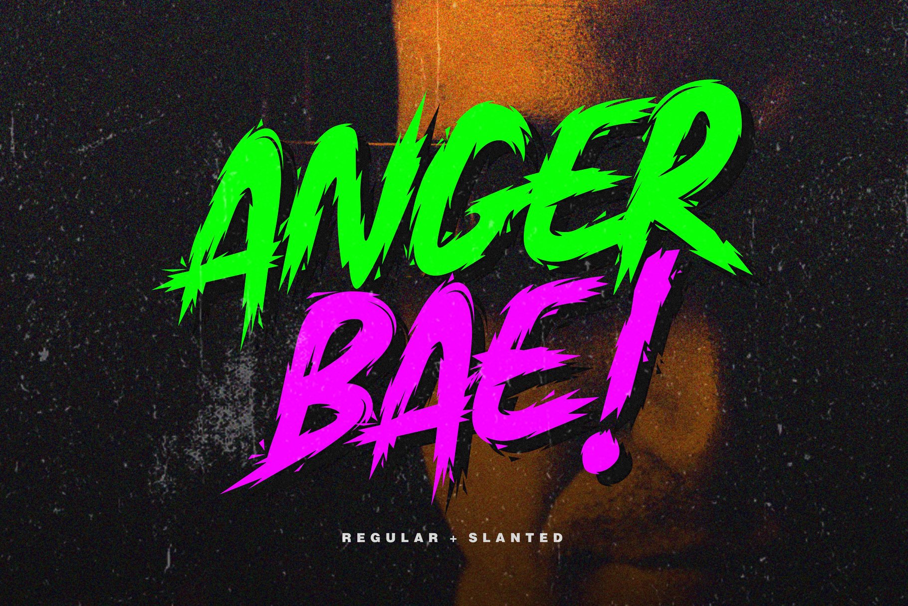 Anger Bae Font | Regular and Slanted cover image.
