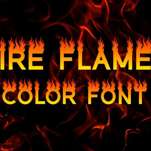 Fire Flames Font cover image.
