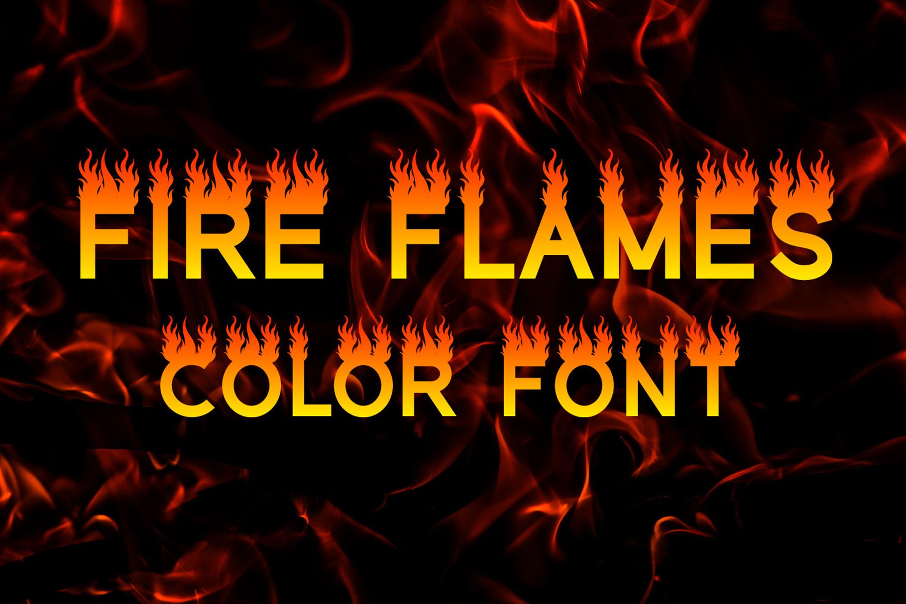 Fire Flames Font cover image.