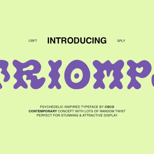 Triompe - Psychedelic Typeface cover image.