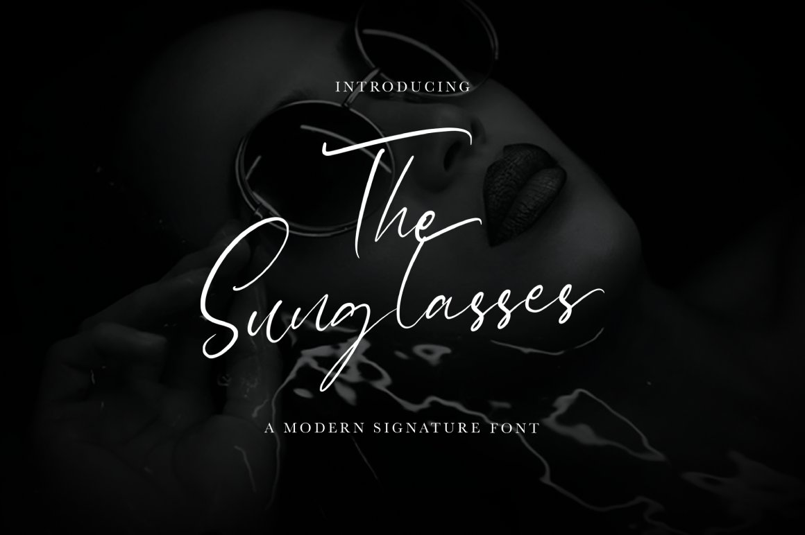 The Sunglasses - Signature Font cover image.