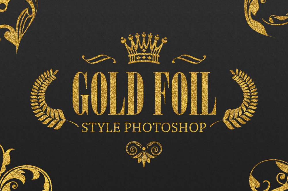 36 Gold Foil Style Photoshopcover image.