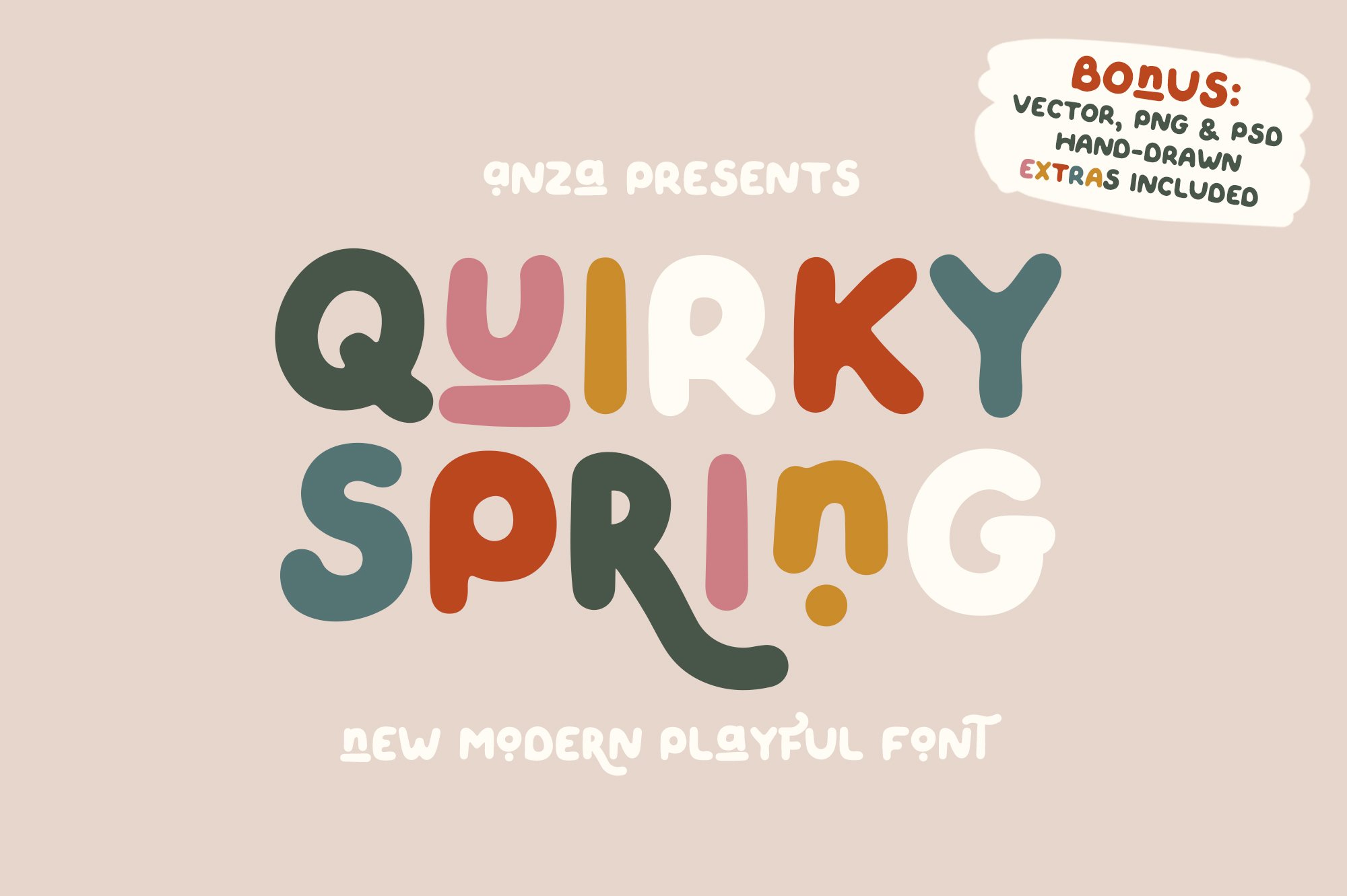 QUIRKY SPRING Playful Font Family cover image.