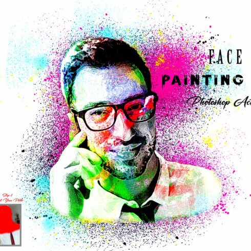 Face Painting Art Photoshop Actioncover image.