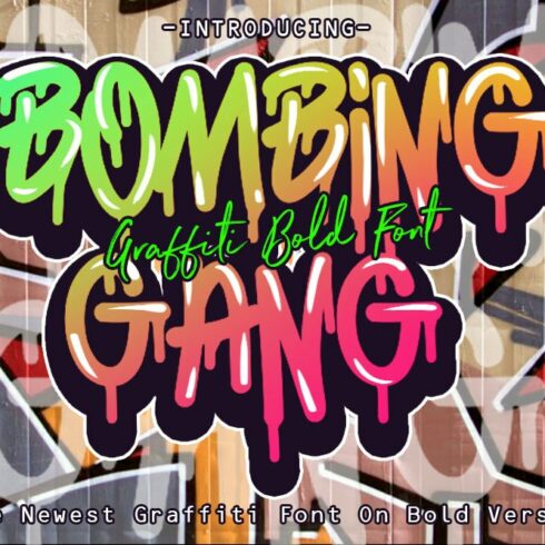 BOMBING GANG GRAFFITI BOLD FONT cover image.