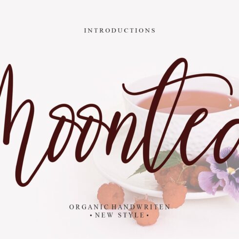 Moontea | Script font cover image.