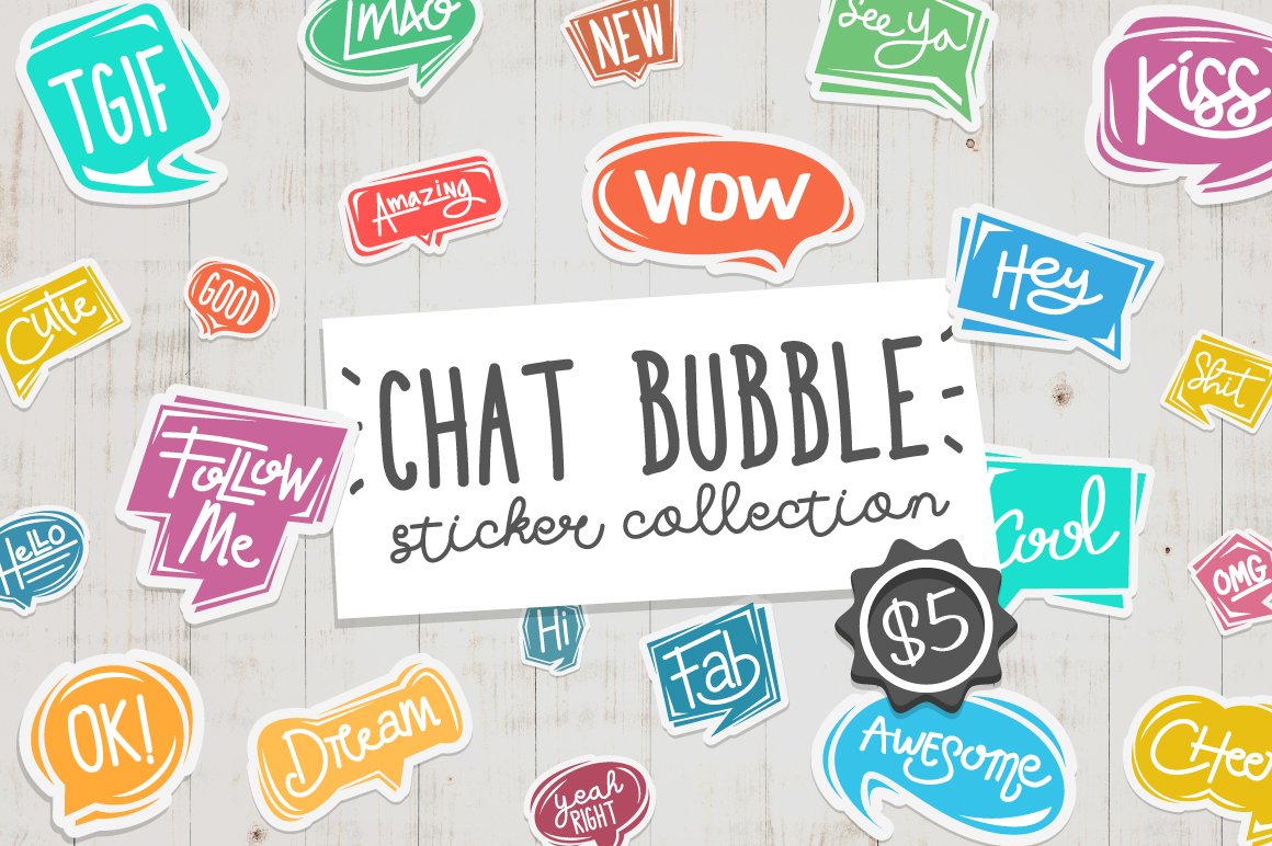Chat Bubble Sticker Collection cover image.