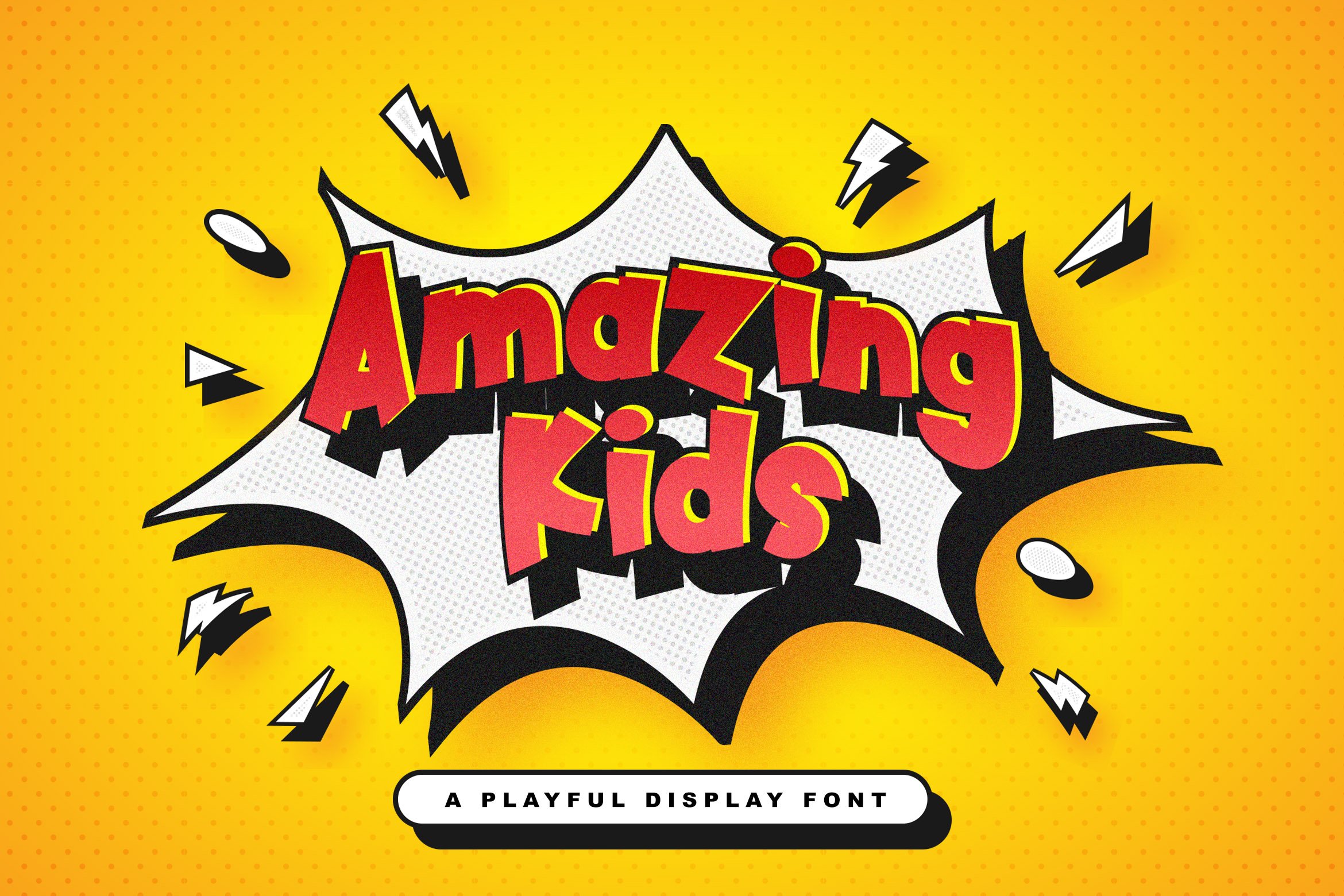 Amazing Kids - Playful Display Font cover image.