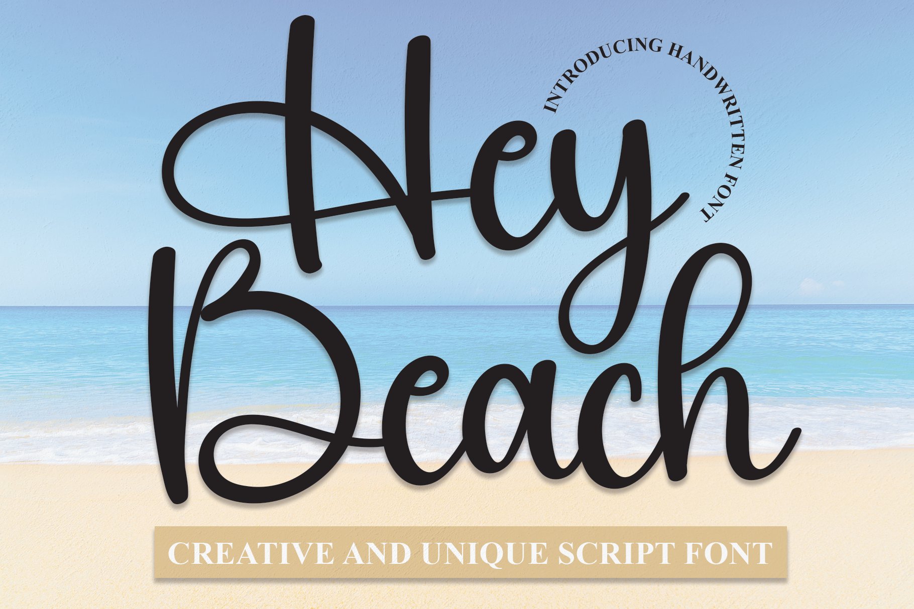 Hey Beach | Script Font cover image.